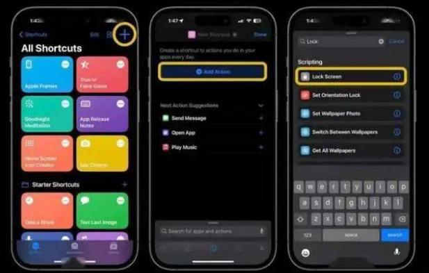 雄县苹果14锁屏维修店分享iPhone14升级iOS16.4后如何创建锁屏快捷方式 